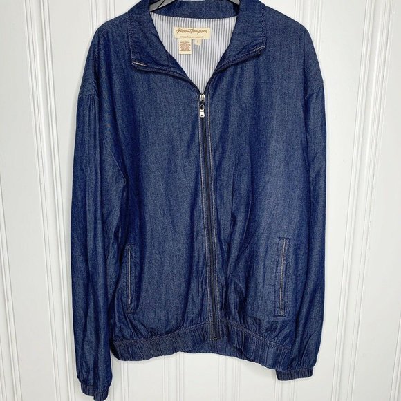 Norm Thompson Other - Norm Thompson Blue Denim Full Zip Jacket Large